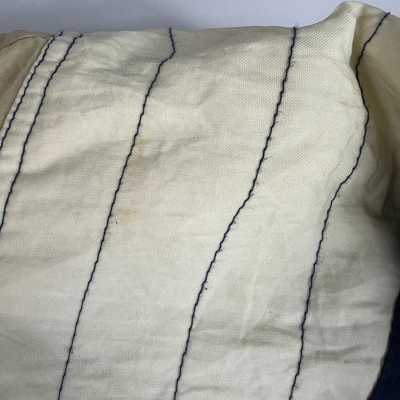 VTG 90s Notre Dame Fightin Irish Jacket Extra Large Blue Quarter Zip Puffer Coat - Picture 10 of 16